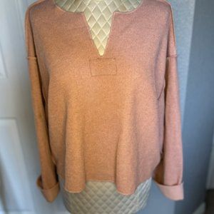 Urban Outfitters Pink V-Neck Bell Sleeve Sweater